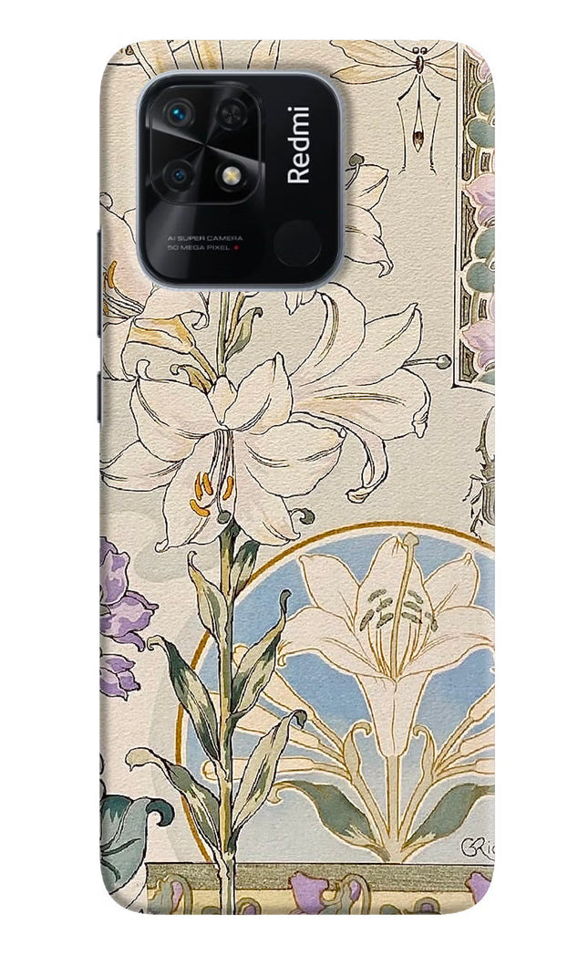 White Lily Redmi 10/10 Power Hard Case Back Cover by Casekaro