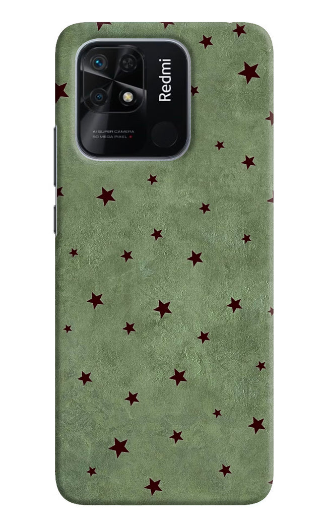Green Stars Redmi 10/10 Power Hard Case Back Cover by Casekaro