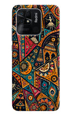 Folk Print Redmi 10/10 Power Hard Case Back Cover by Casekaro