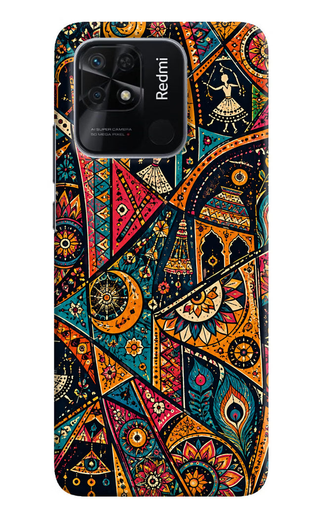 Folk Print Redmi 10/10 Power Hard Case Back Cover by Casekaro