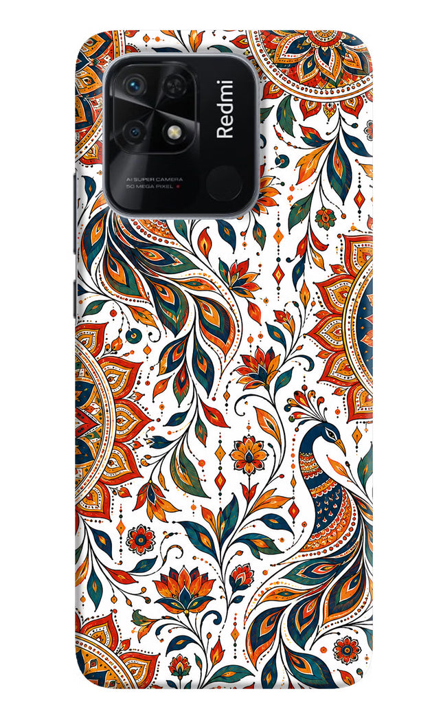 White Mayura Redmi 10/10 Power Hard Case Back Cover by Casekaro