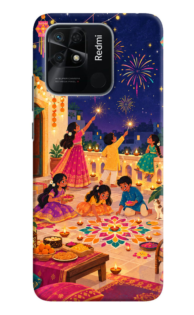 Diwali Night Redmi 10/10 Power Hard Case Back Cover by Casekaro