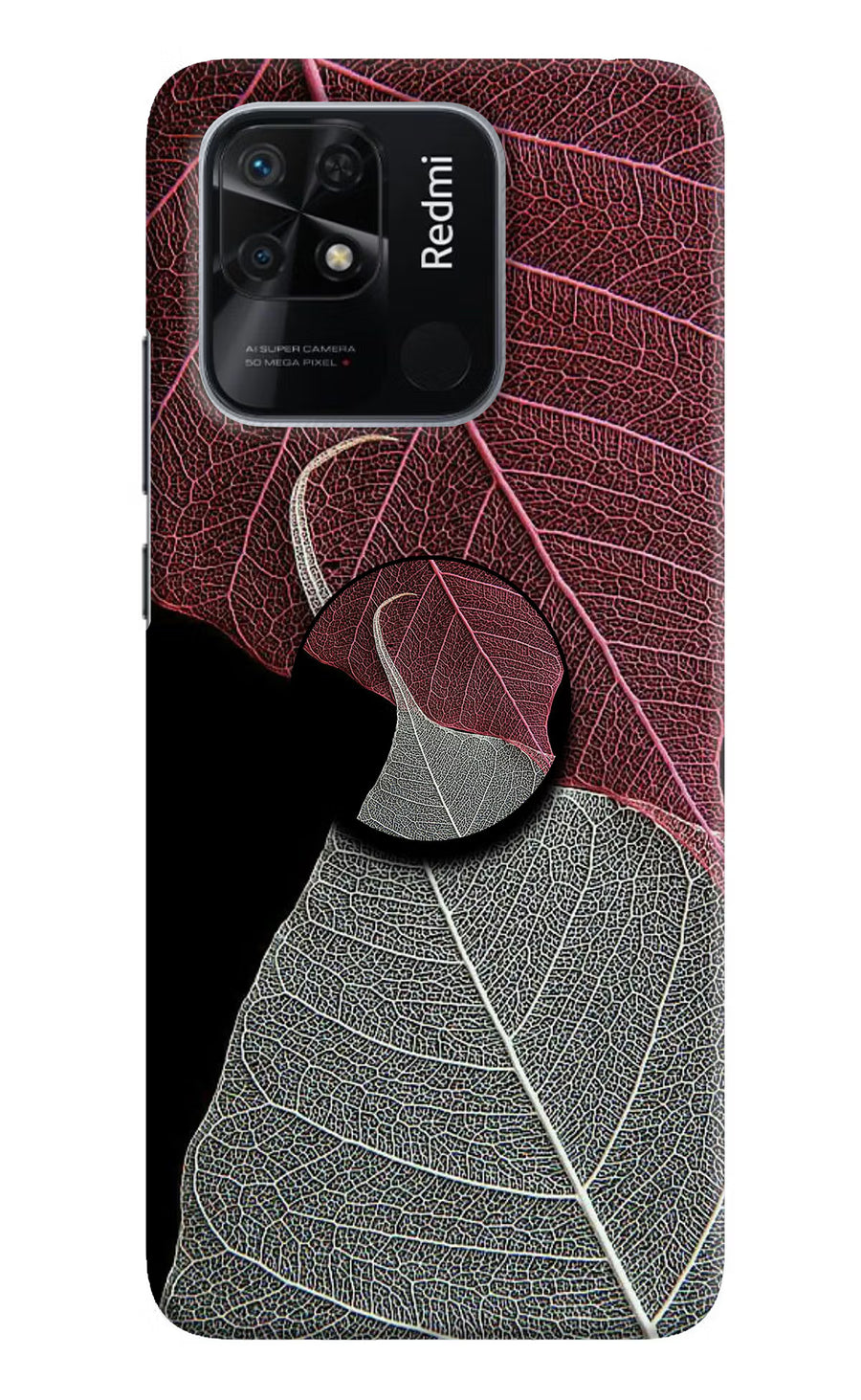 Leaf Pattern Redmi 10/10 Power Pop Case, Hard case