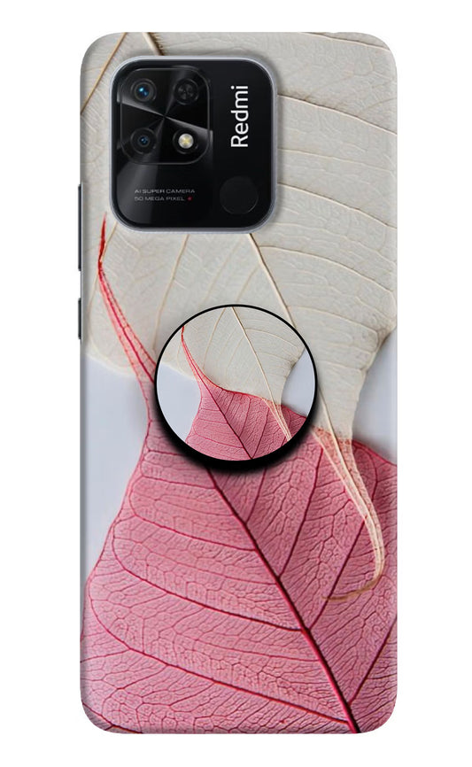 White Pink Leaf Redmi 10/10 Power Pop Case by Casekaro