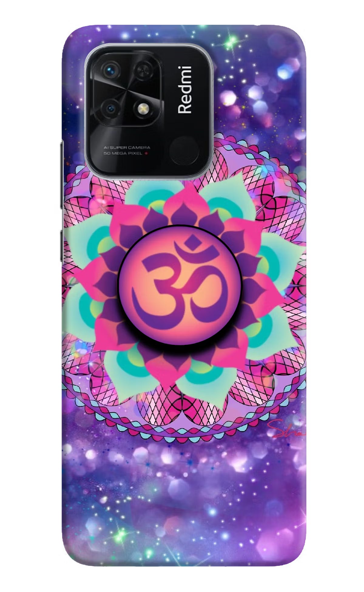 Om Purple Redmi 10/10 Power Pop Case by Casekaro