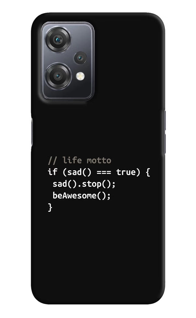 Life Motto Code OnePlus Nord CE 2 Lite 5G Hard Case Back Cover by Casekaro