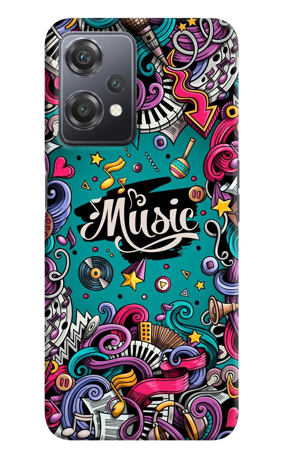 Music Graffiti OnePlus Nord CE 2 Lite 5G Hard Case Back Cover by Casekaro