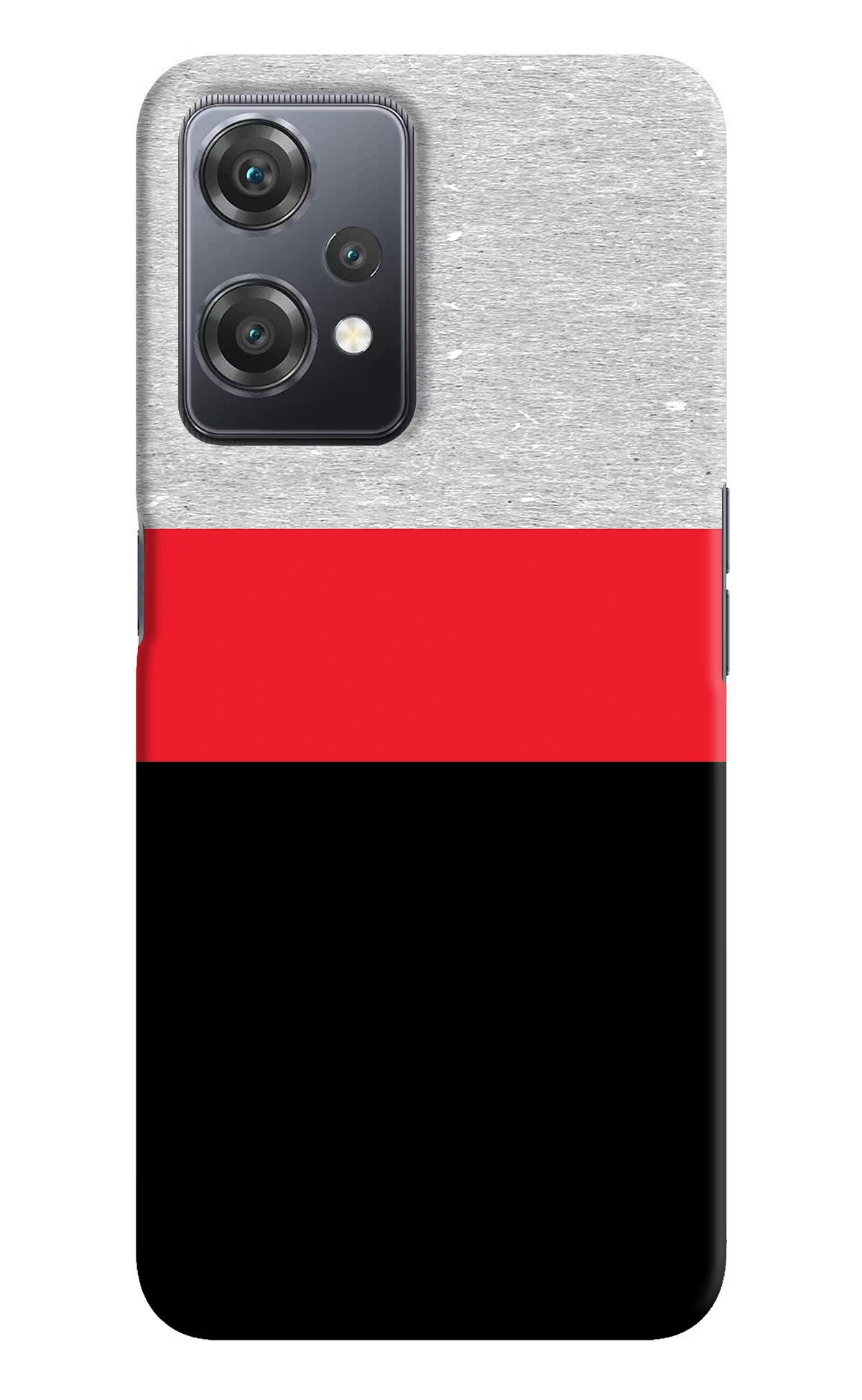 Tri Color Pattern OnePlus Nord CE 2 Lite 5G Hard Case Back Cover by Casekaro
