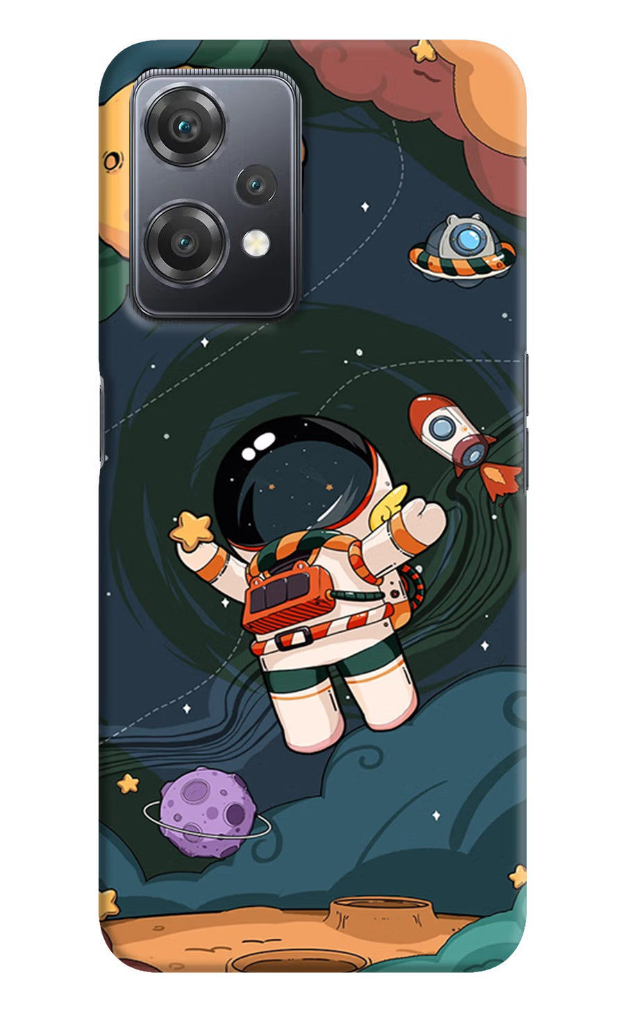 Cartoon Astronaut OnePlus Nord CE 2 Lite 5G Back Cover, Hard case