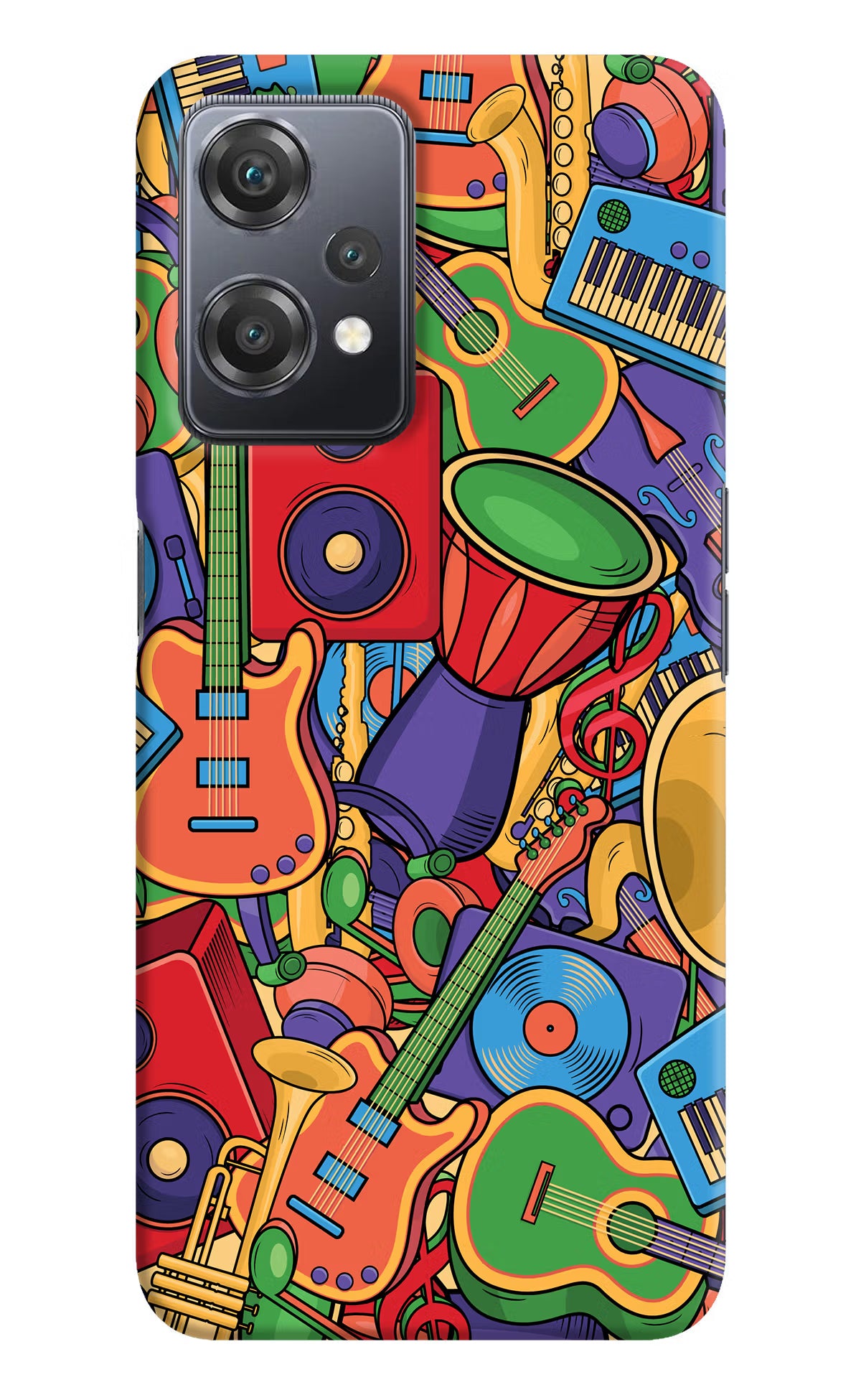 Music Instrument Doodle OnePlus Nord CE 2 Lite 5G Hard Case Back Cover by Casekaro