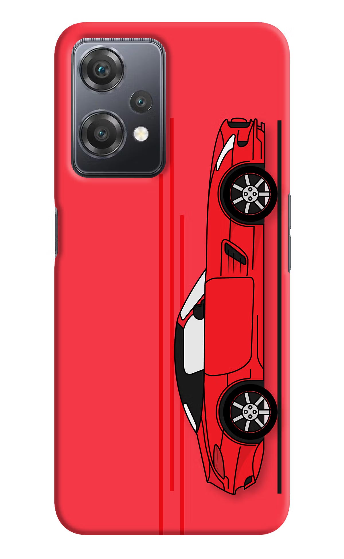 Red Velocity OnePlus Nord CE 2 Lite 5G Hard Case Back Cover by Casekaro