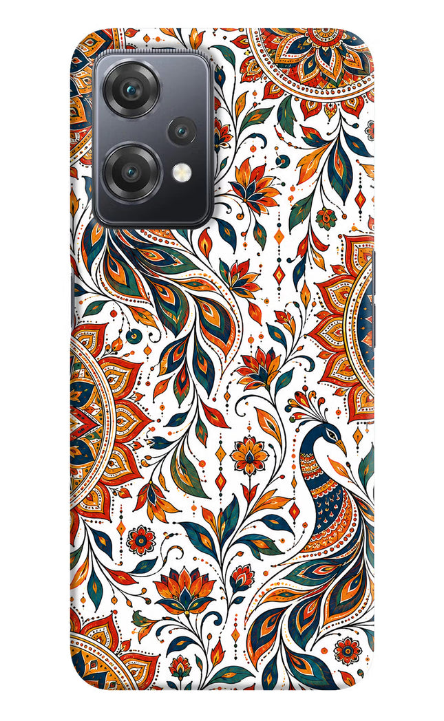 White Mayura OnePlus Nord CE 2 Lite 5G Hard Case Back Cover by Casekaro