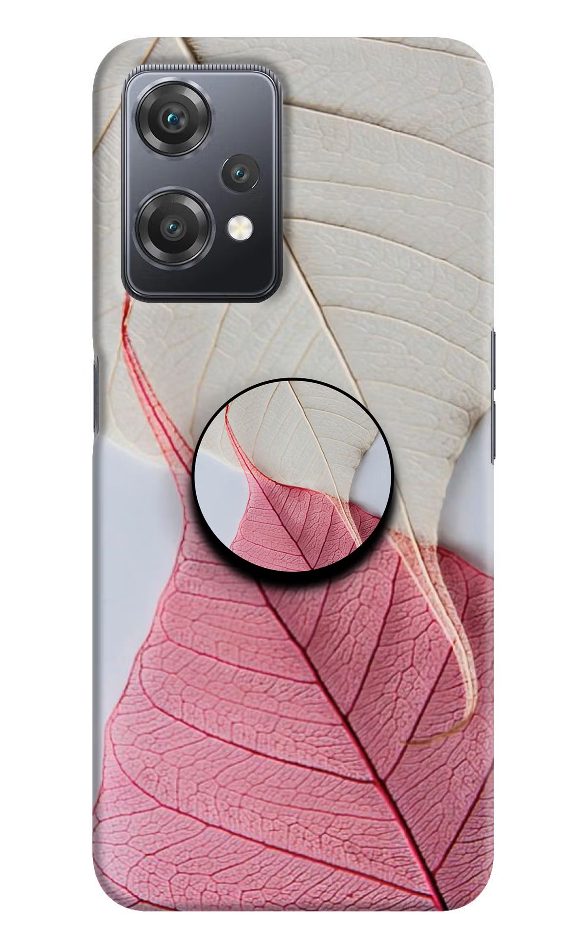 White Pink Leaf OnePlus Nord CE 2 Lite 5G Pop Case by Casekaro