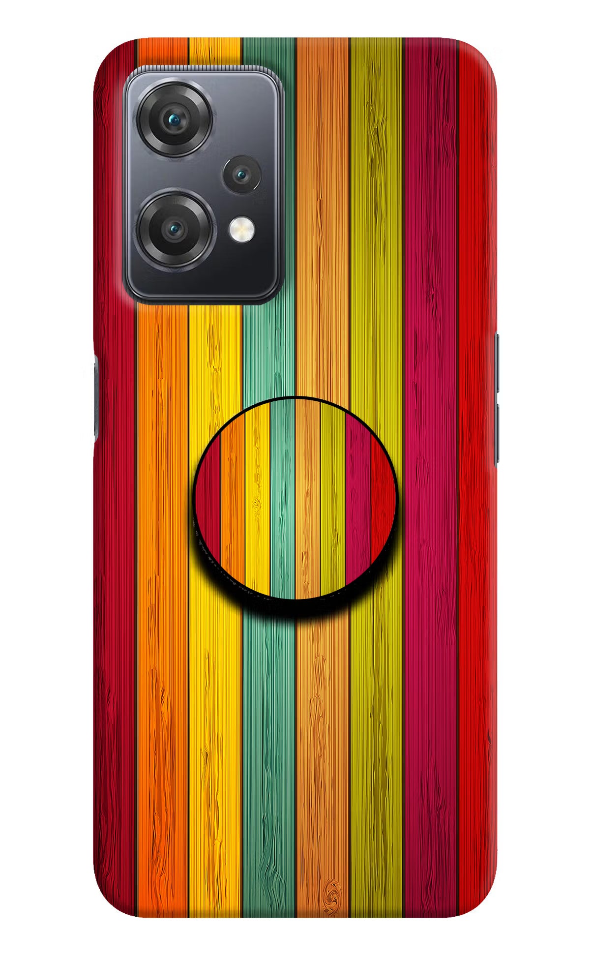 Multicolor Wooden OnePlus Nord CE 2 Lite 5G Pop Case by Casekaro