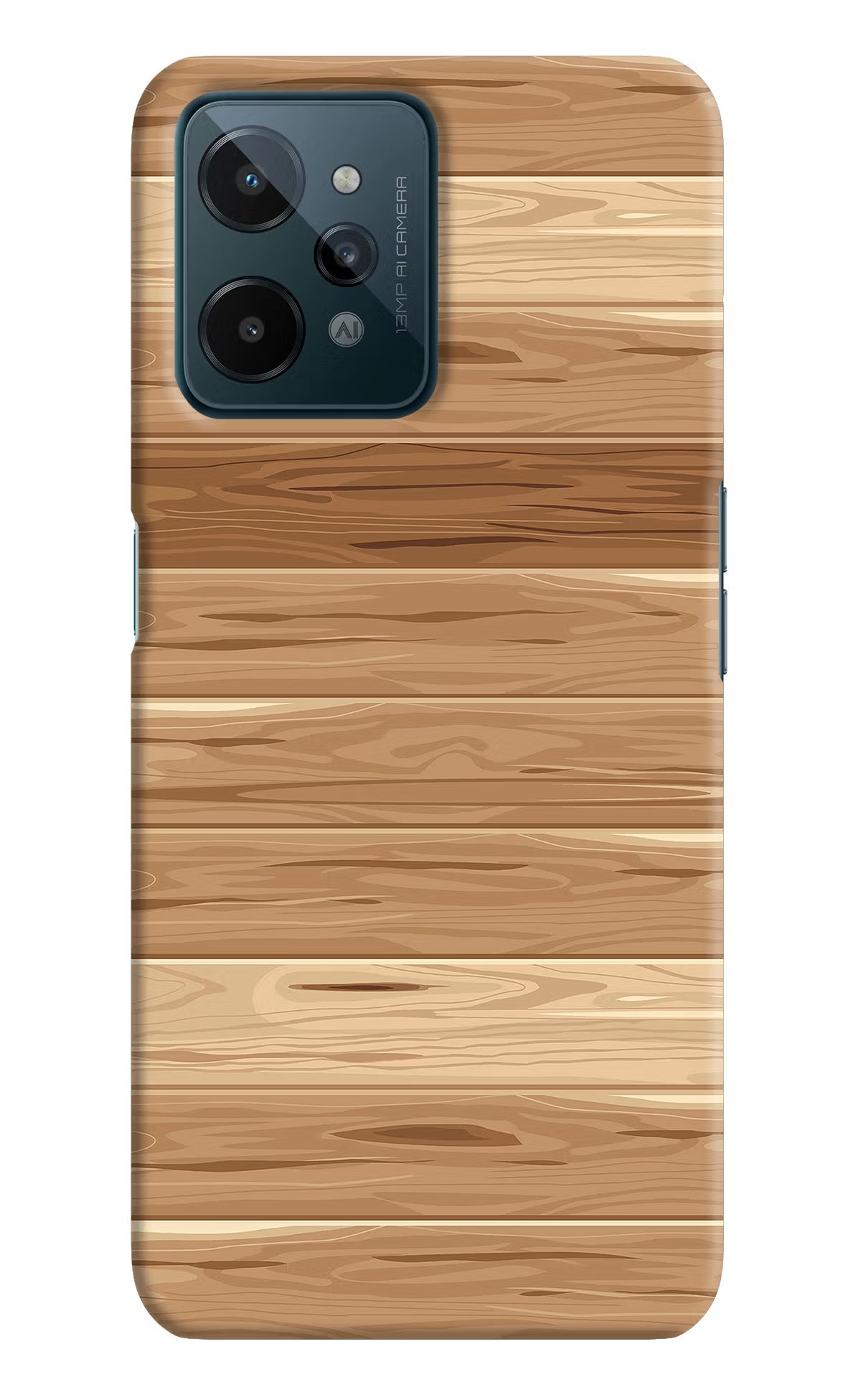 Wooden Vector Realme C31 Hard Case Back Cover by Casekaro