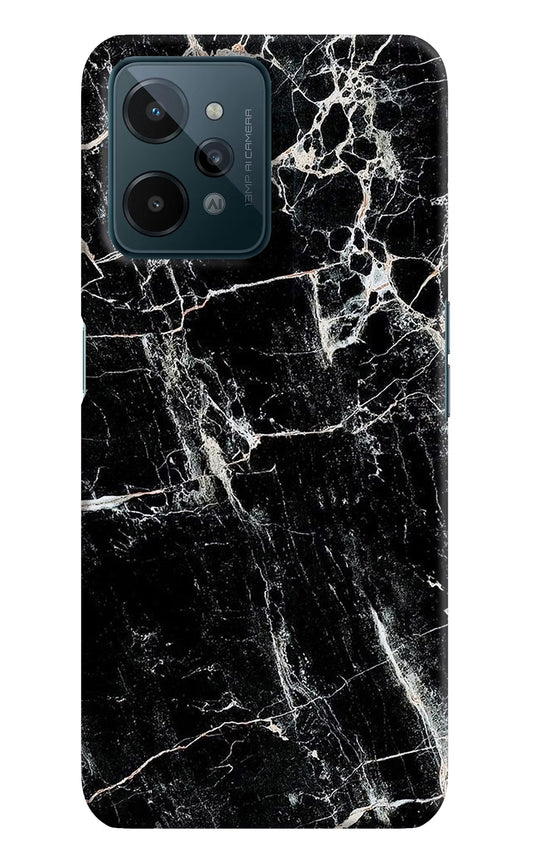 Black Marble Texture Realme C31 Hard Case Back Cover by Casekaro