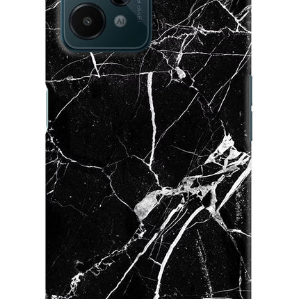 Black Marble Pattern Realme C31 Hard Case Back Cover by Casekaro