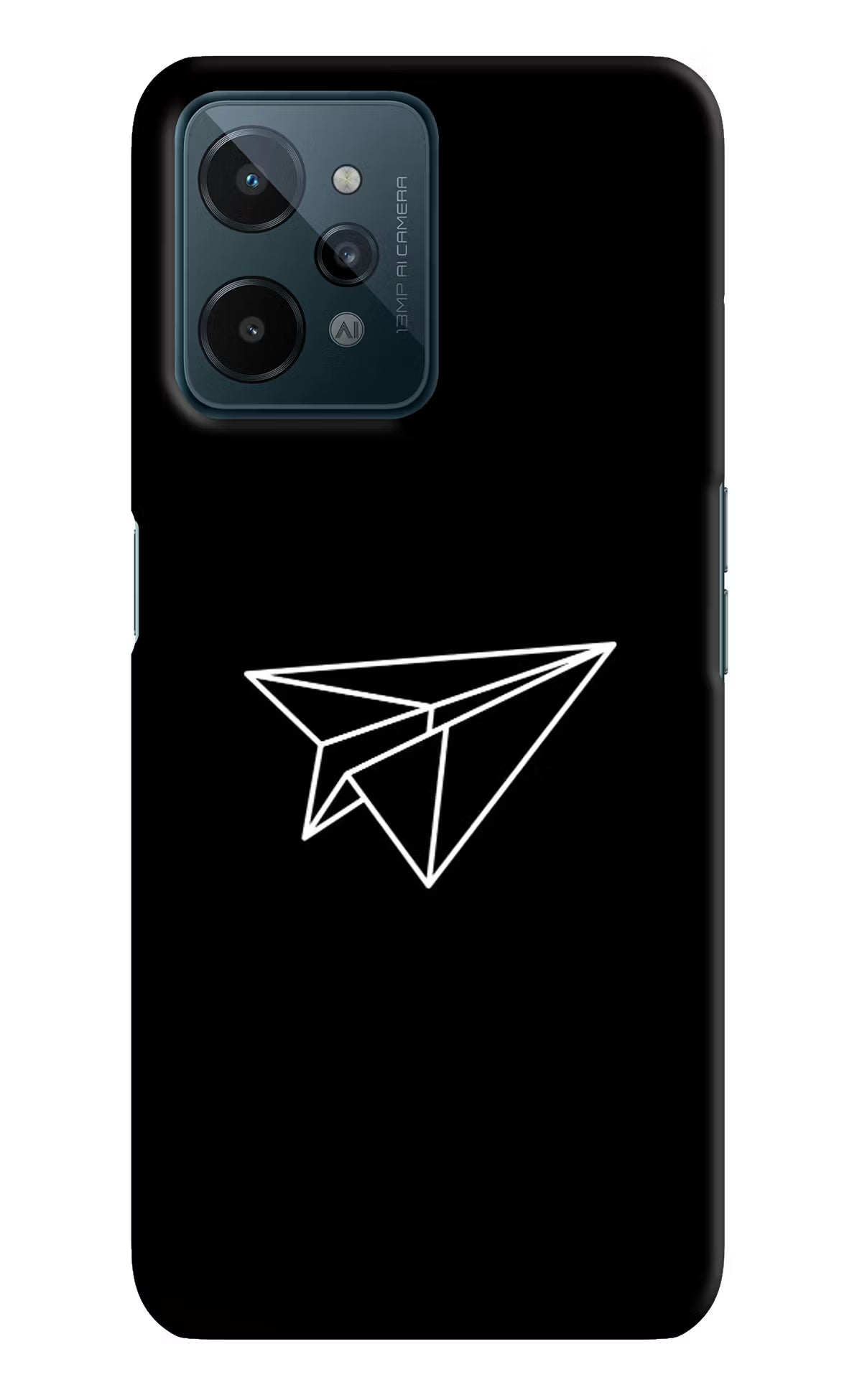 Paper Plane White Realme C31 Hard Case Back Cover by Casekaro