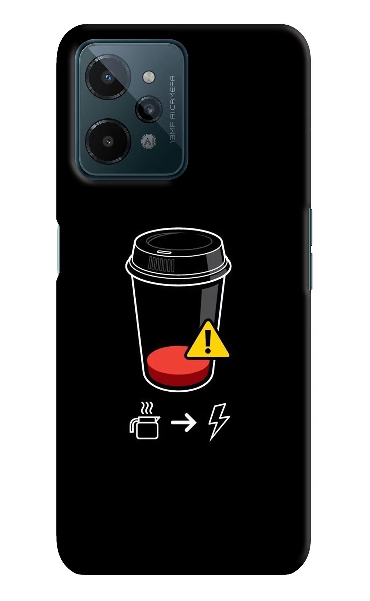 Coffee Realme C31 Hard Case Back Cover by Casekaro
