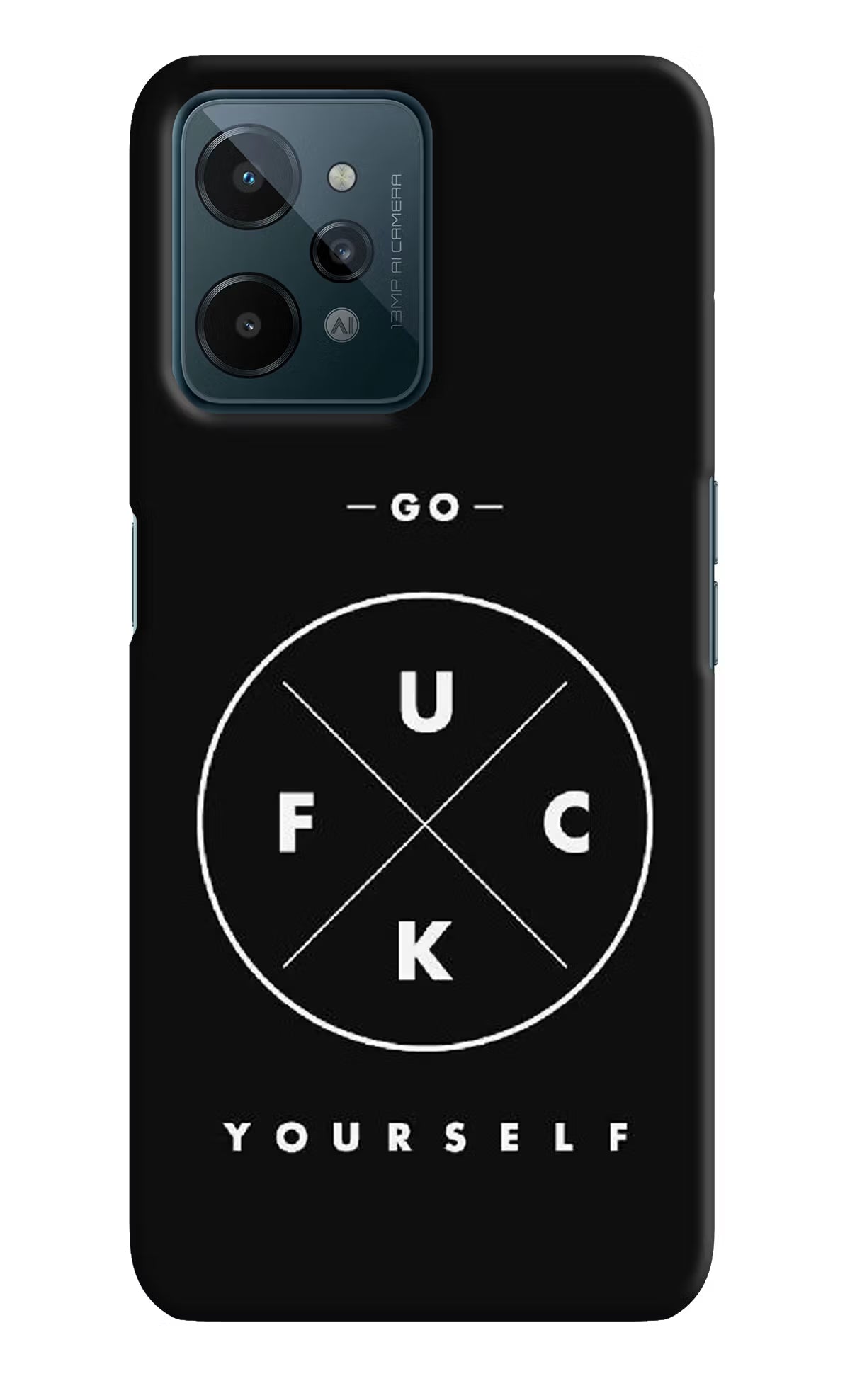 Go Fuck Yourself Realme C31 Hard Case Back Cover by Casekaro