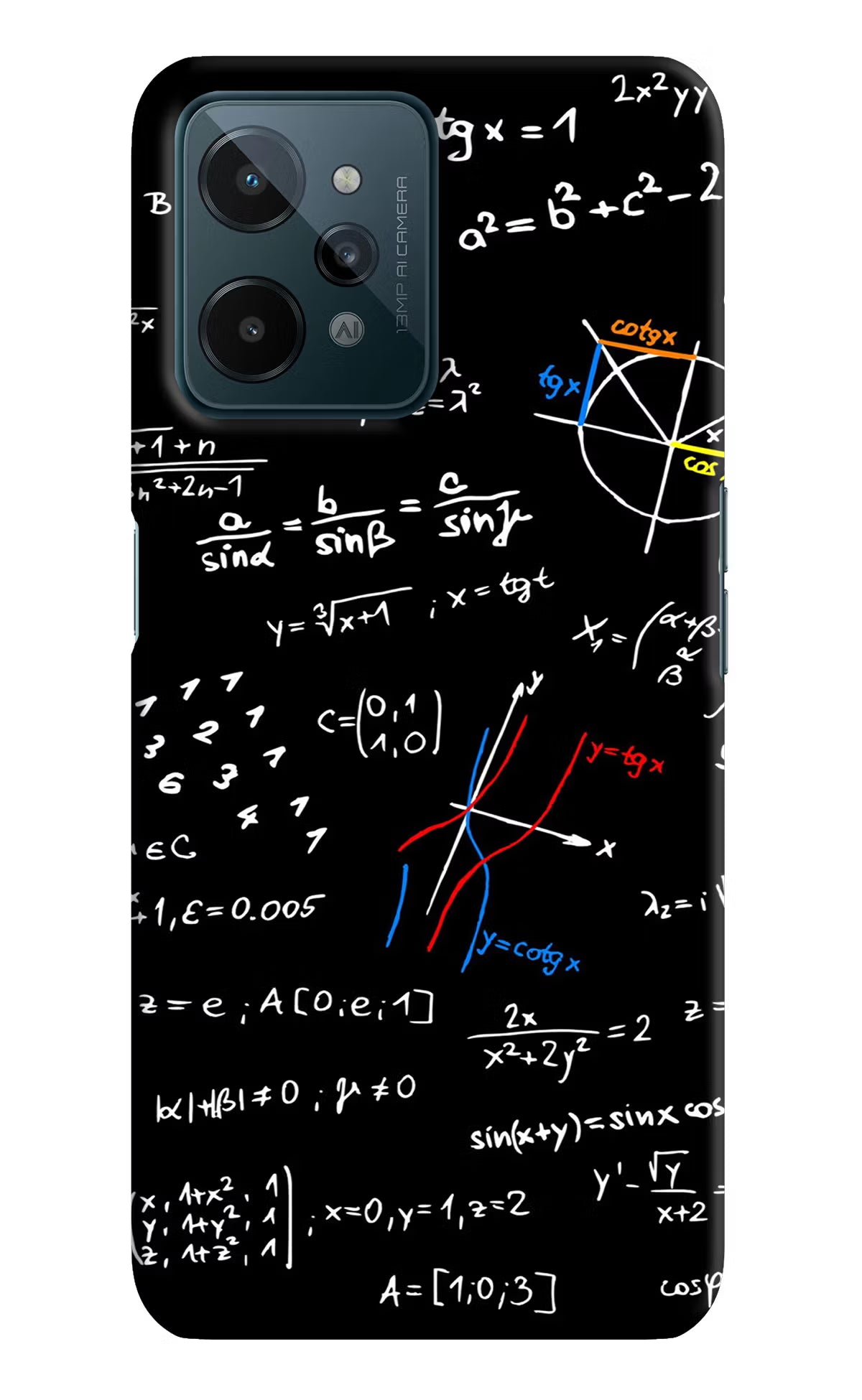 Mathematics Formula Realme C31 Hard Case Back Cover by Casekaro