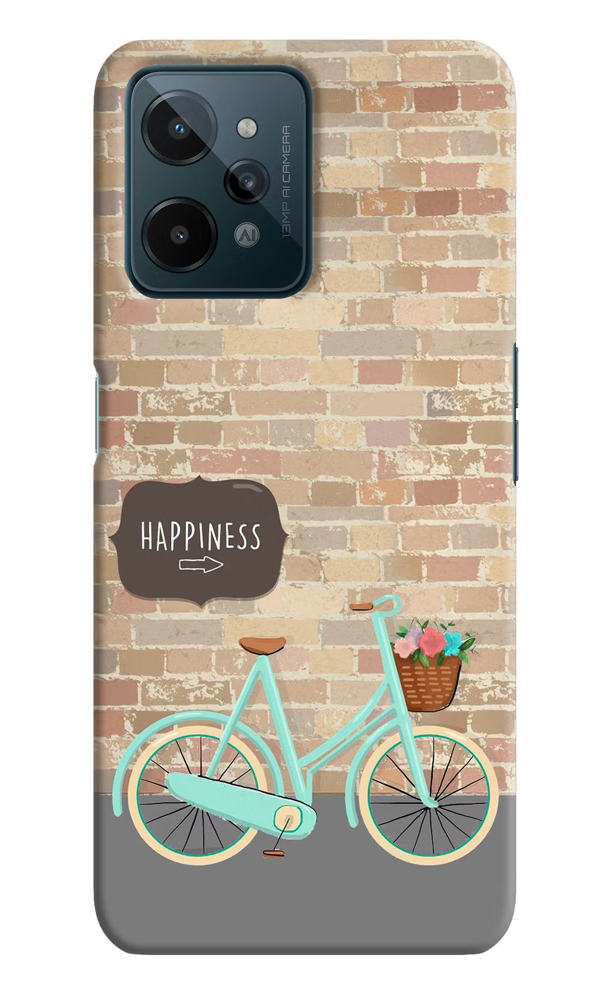 Happiness Artwork Realme C31 Hard Case Back Cover by Casekaro