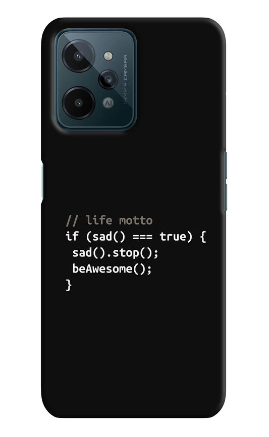Life Motto Code Realme C31 Hard Case Back Cover by Casekaro