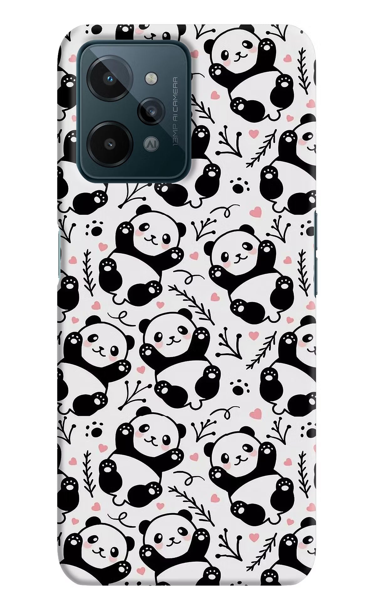 Cute Panda Realme C31 Hard Case Back Cover by Casekaro