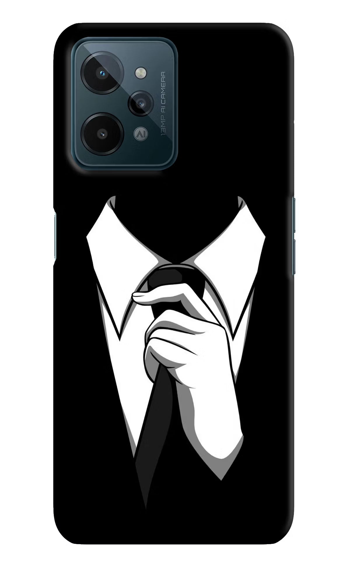 Black Tie Realme C31 Hard Case Back Cover by Casekaro