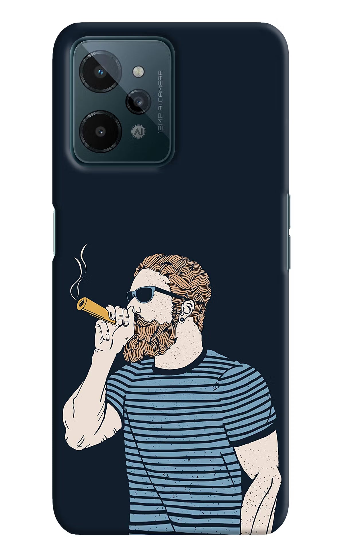 Smoking Realme C31 Hard Case Back Cover by Casekaro