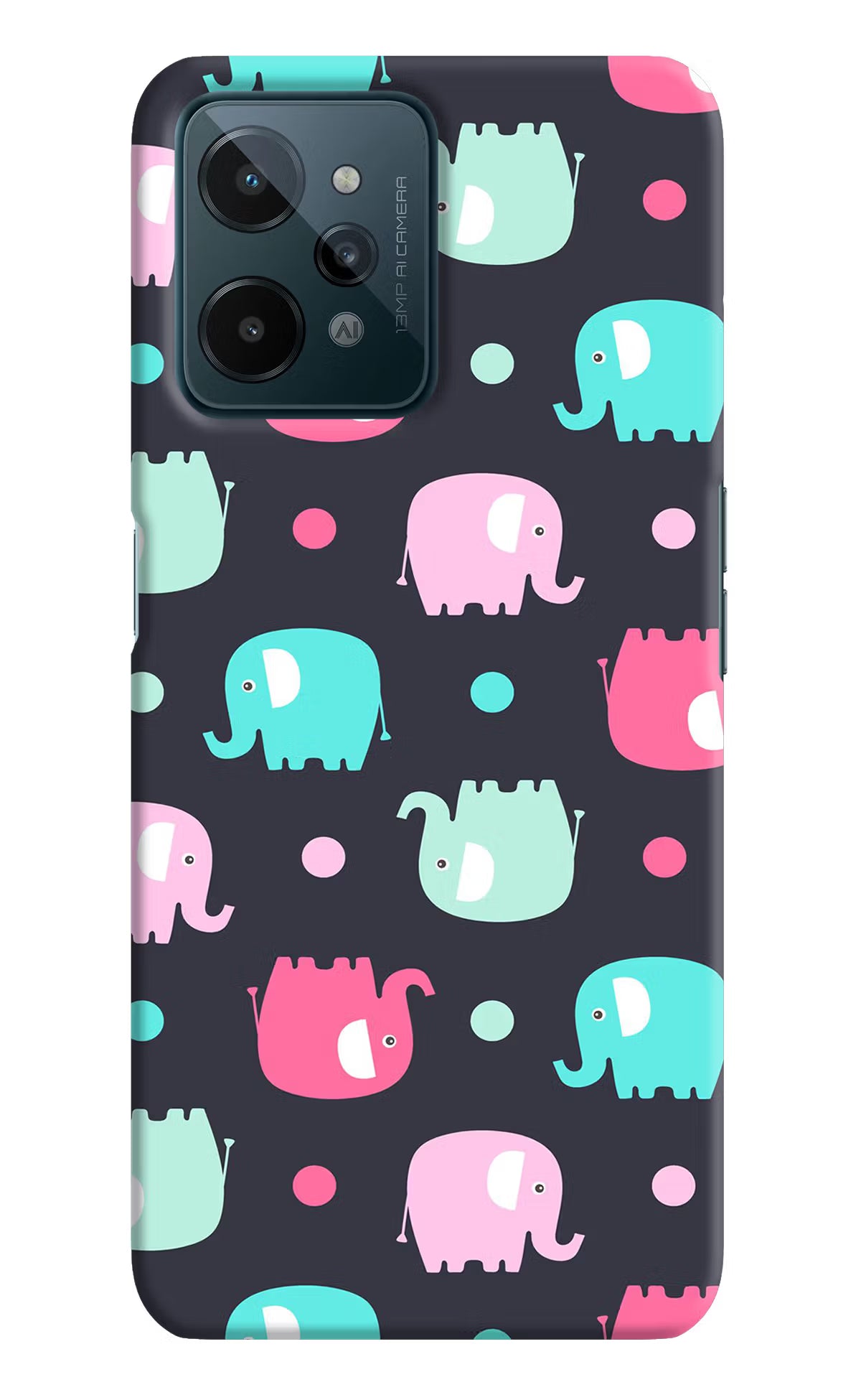 Elephants Realme C31 Hard Case Back Cover by Casekaro