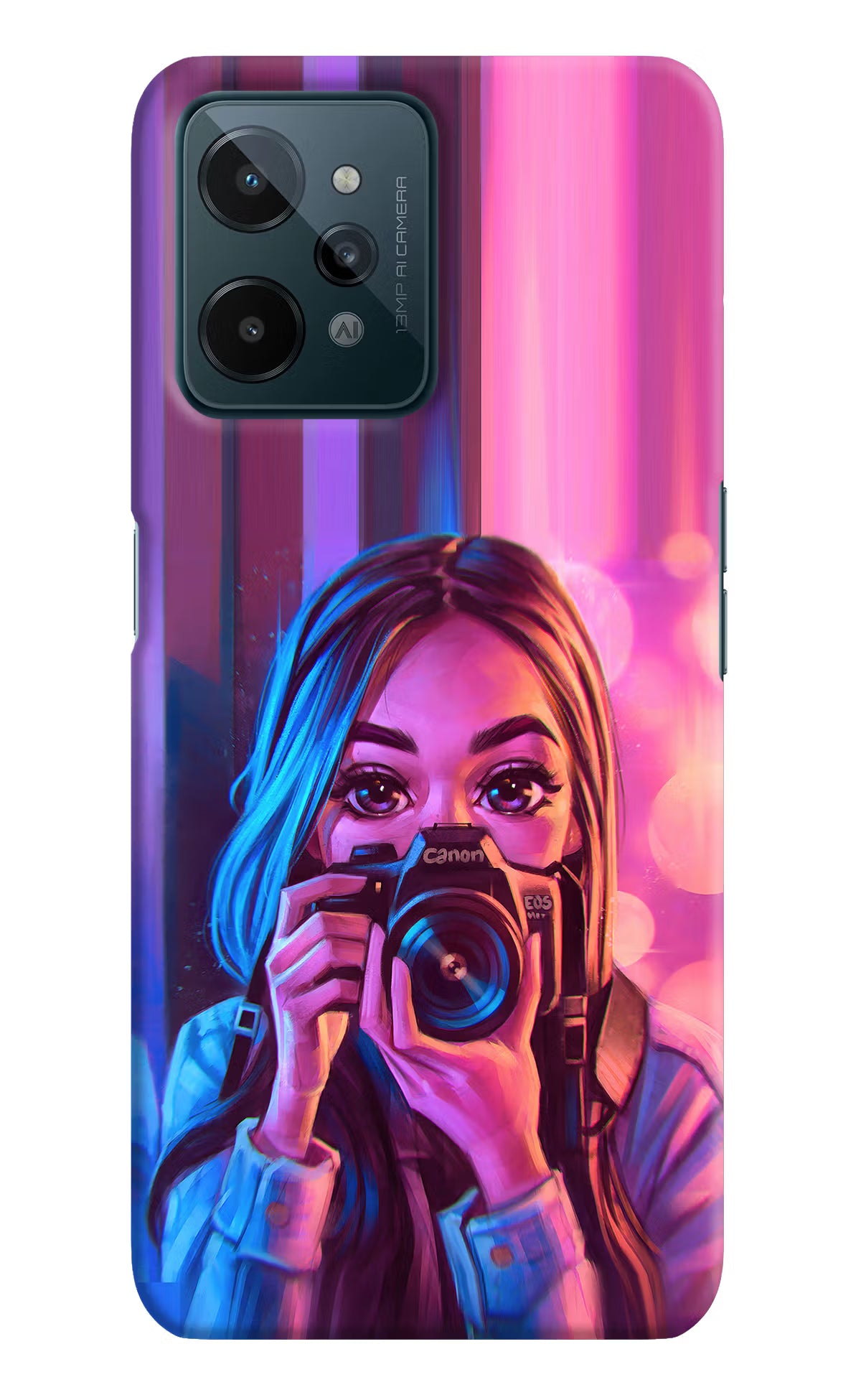 Girl Photographer Realme C31 Hard Case Back Cover by Casekaro