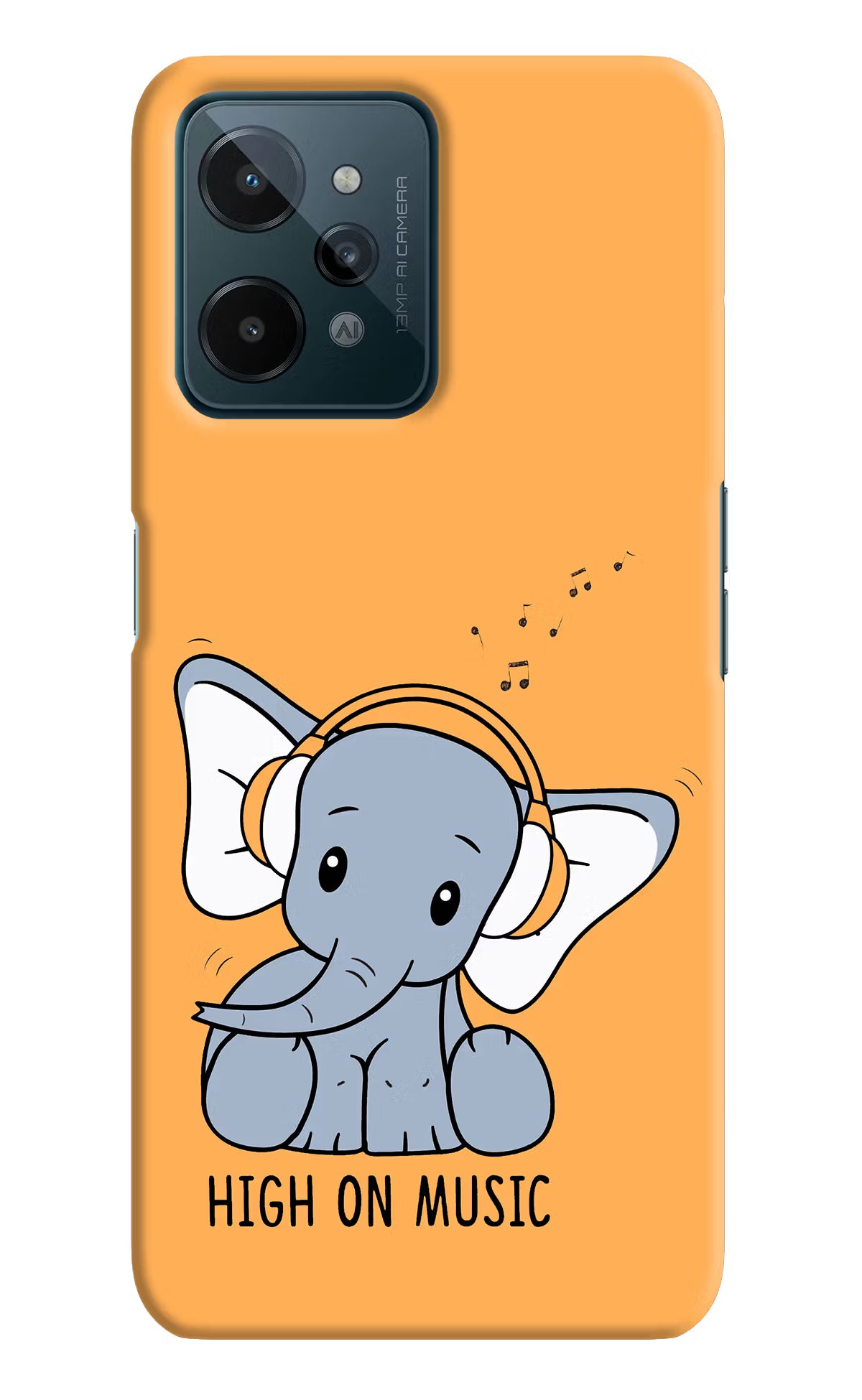 High On Music Realme C31 Hard Case Back Cover by Casekaro