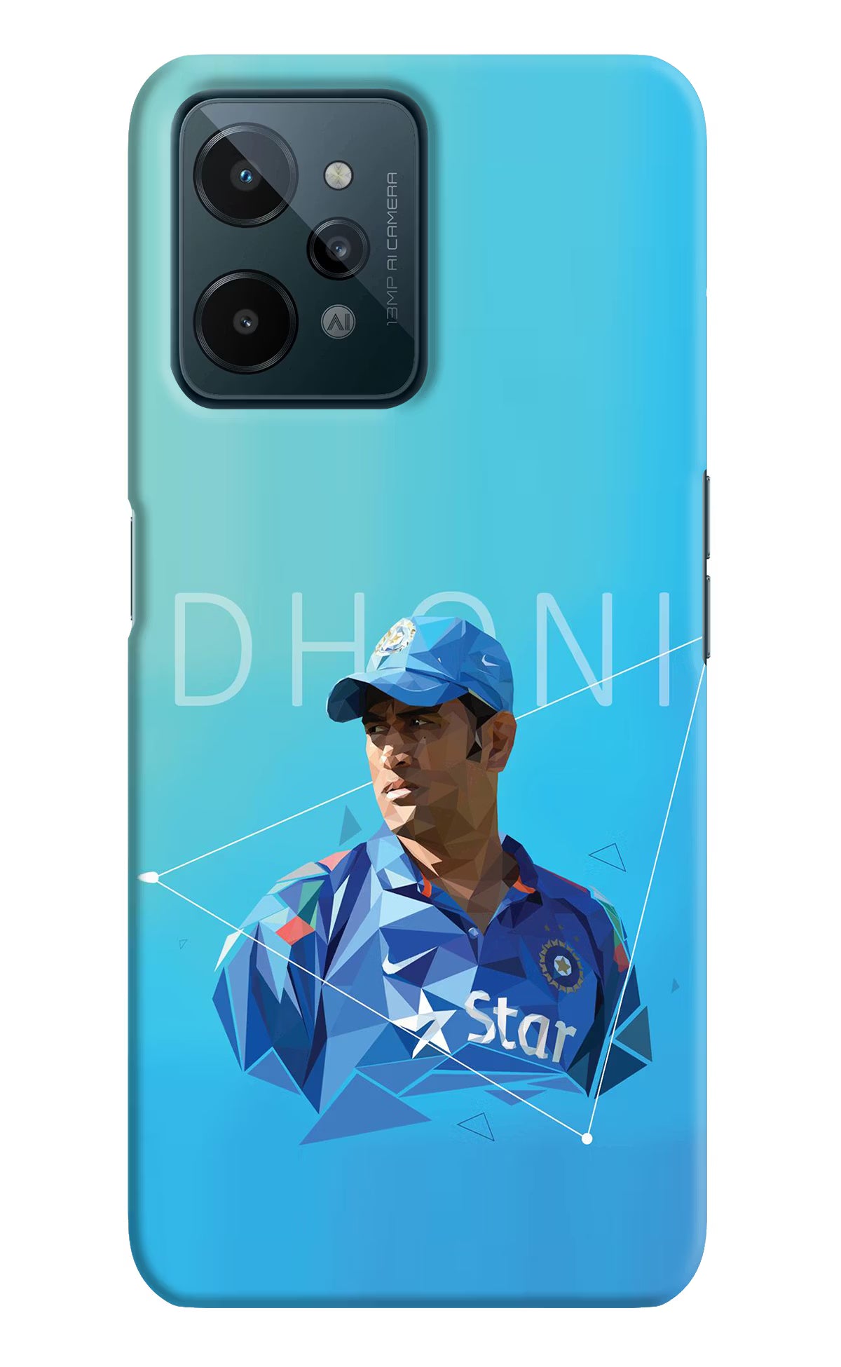 Dhoni Artwork Realme C31 Hard Case Back Cover by Casekaro