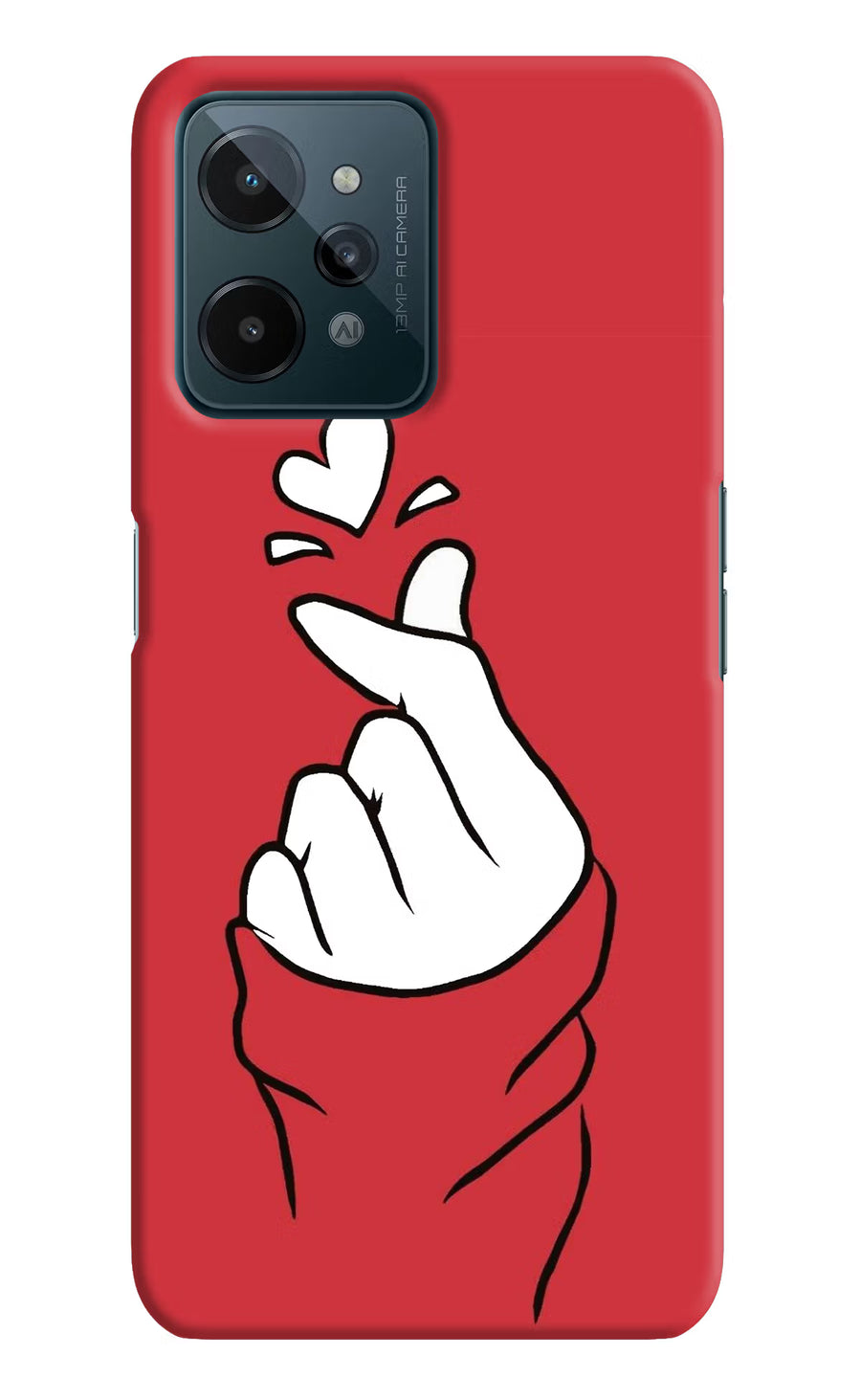 Korean Love Sign Realme C31 Back Cover, Hard case