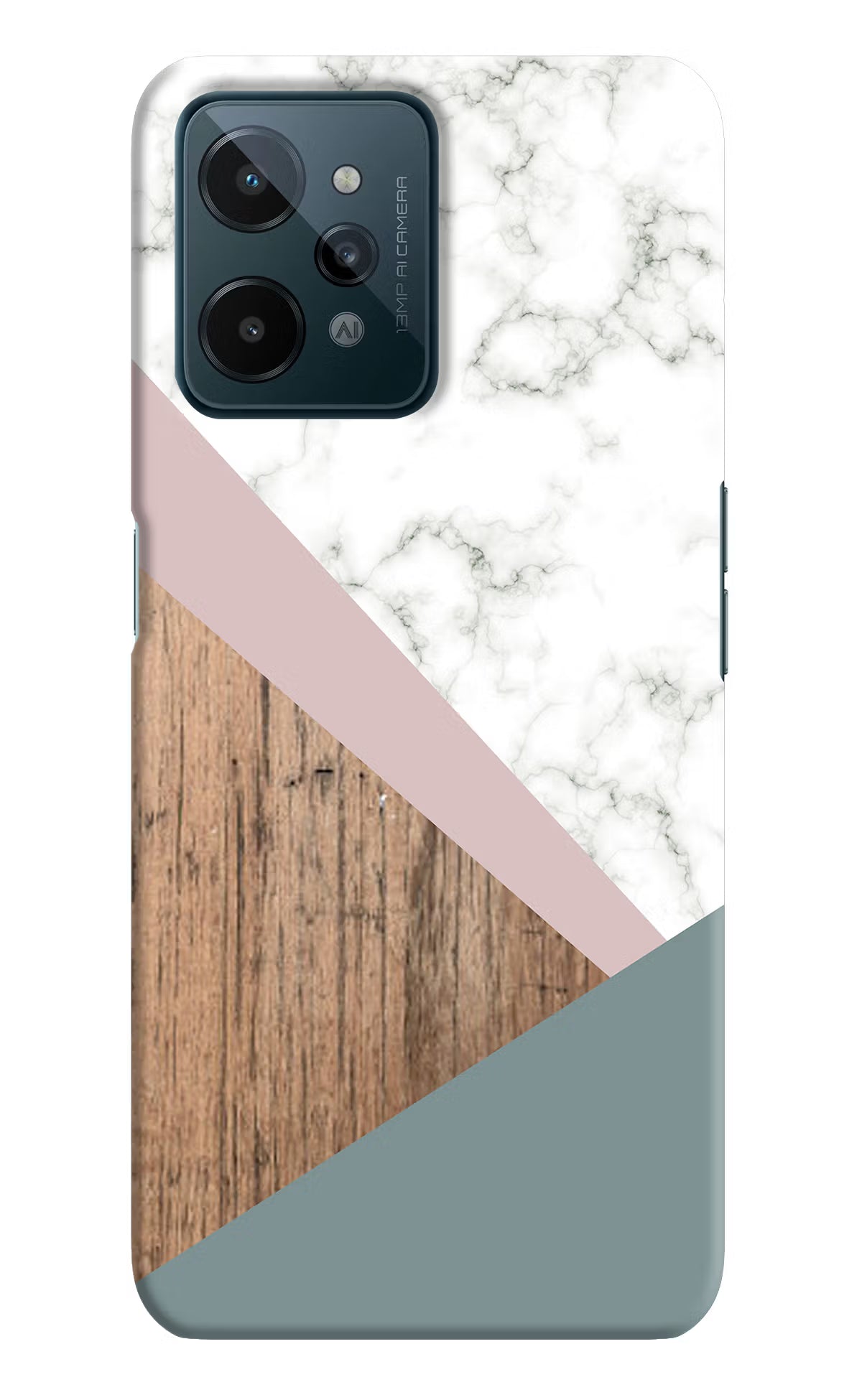 Marble wood Abstract Realme C31 Hard Case Back Cover by Casekaro