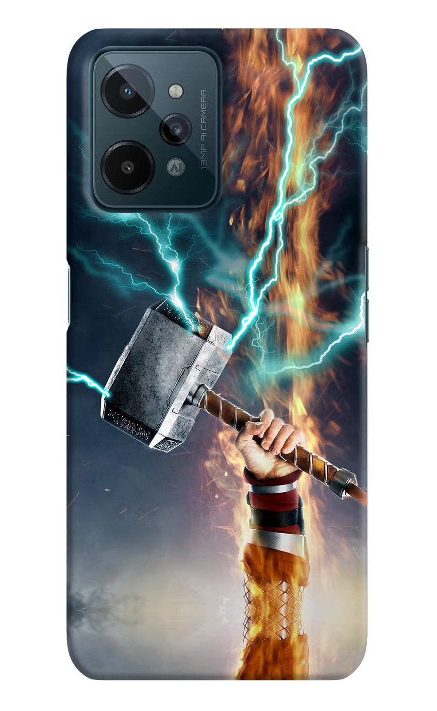 Thor Hammer Mjolnir Realme C31 Back Cover, Hard case