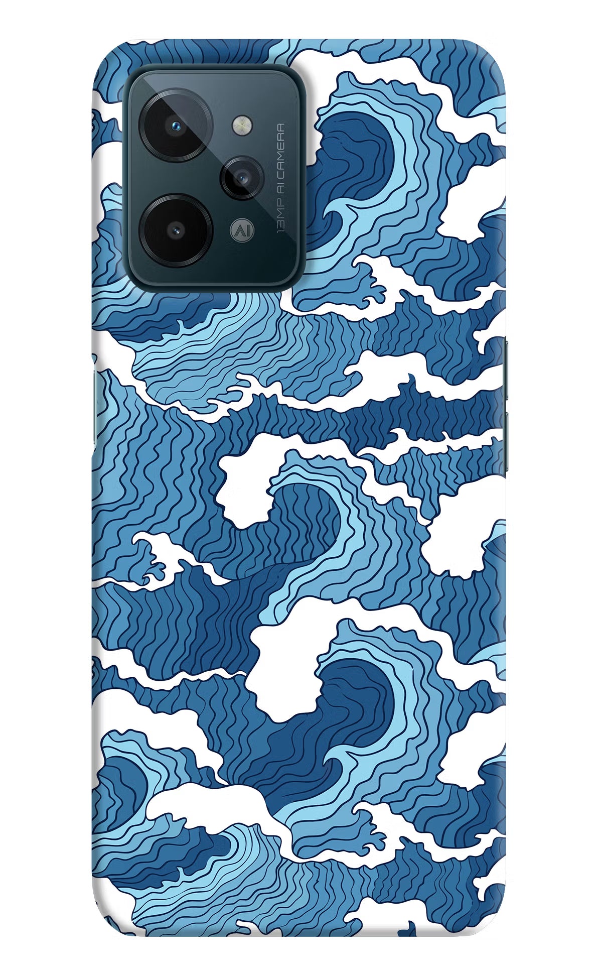 Blue Waves Realme C31 Hard Case Back Cover by Casekaro