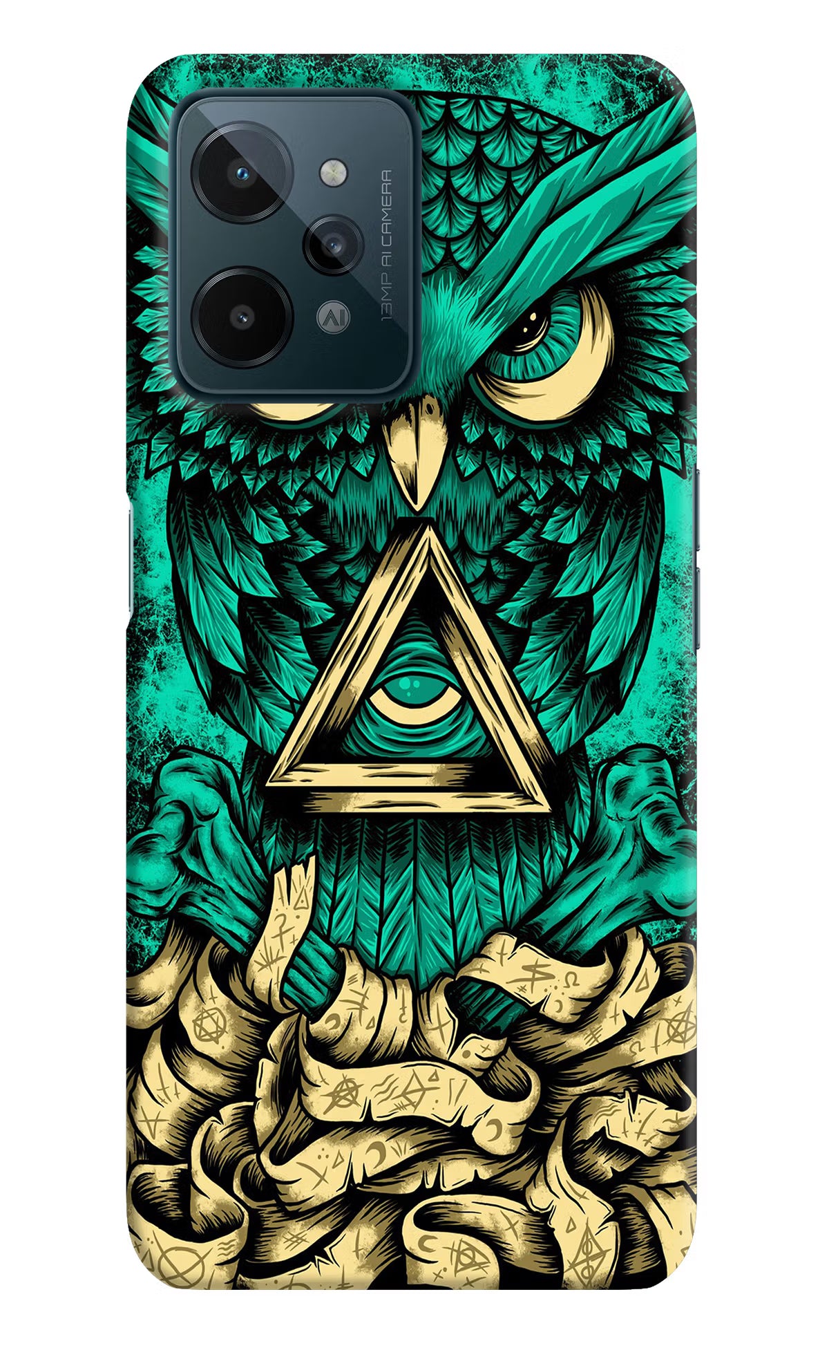 Green Owl Realme C31 Hard Case Back Cover by Casekaro