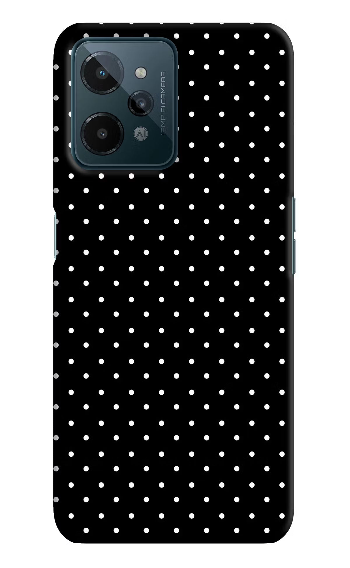 White Dots Realme C31 Hard Case Back Cover by Casekaro