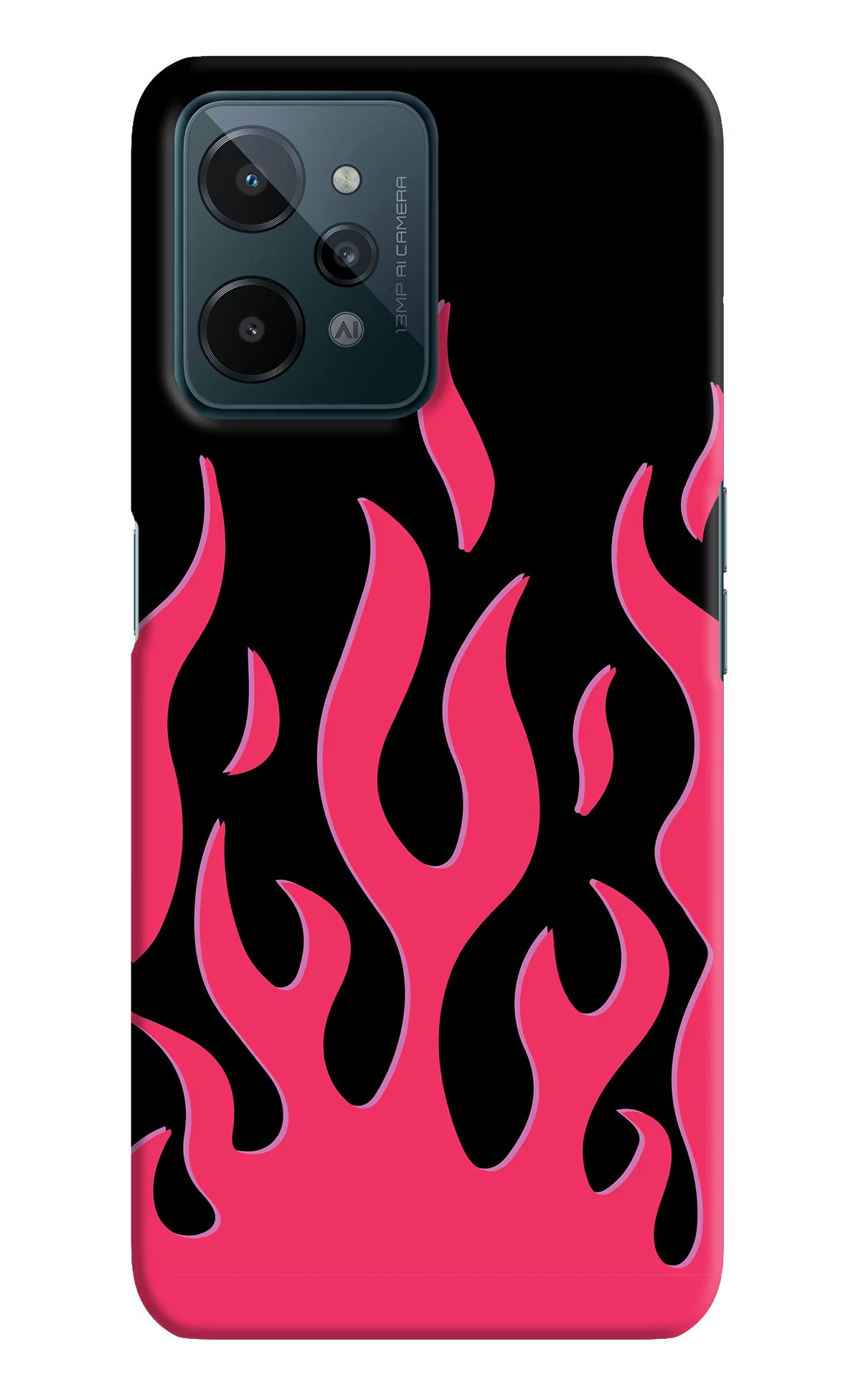 Fire Flames Realme C31 Hard Case Back Cover by Casekaro
