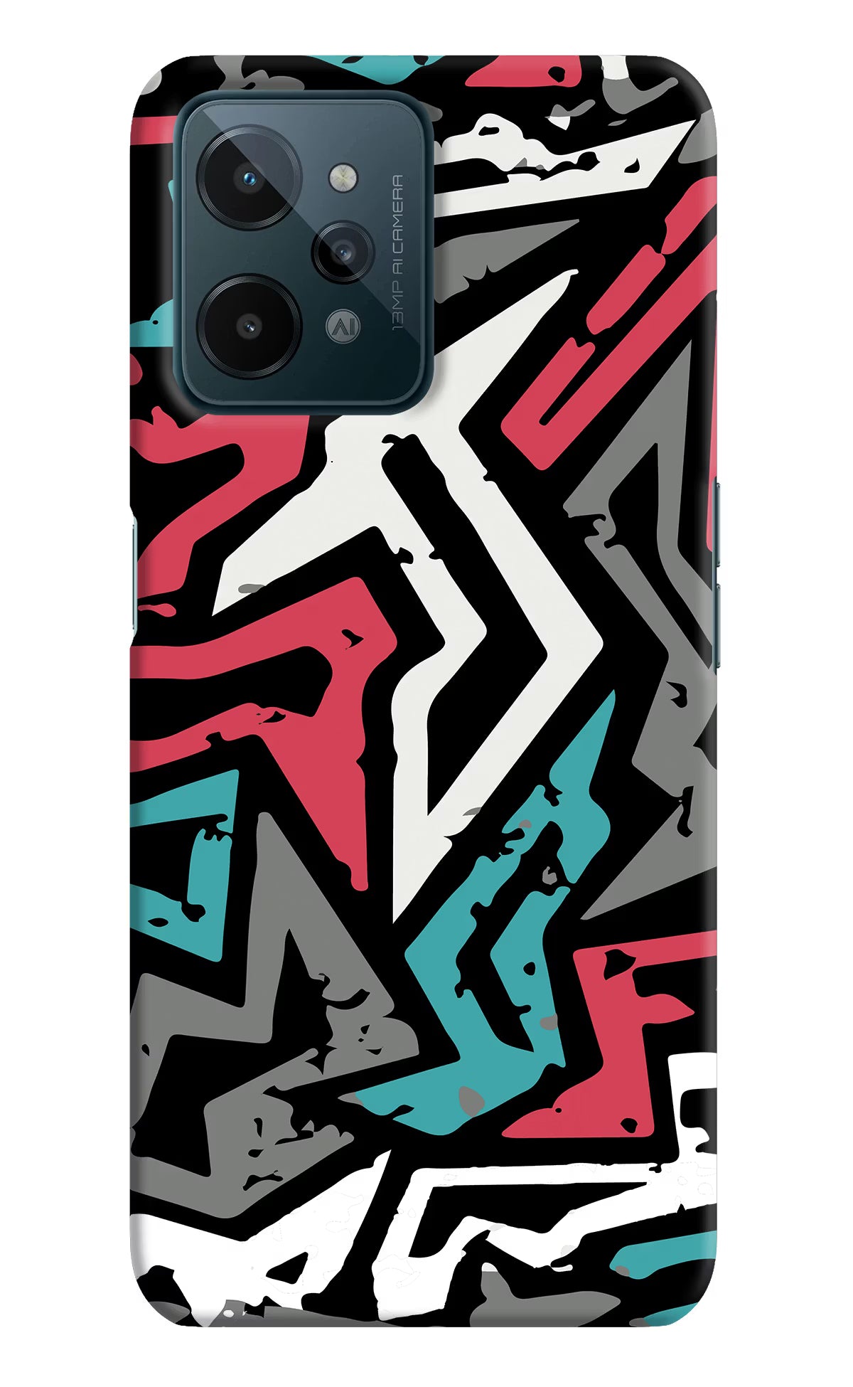 Geometric Graffiti Realme C31 Hard Case Back Cover by Casekaro