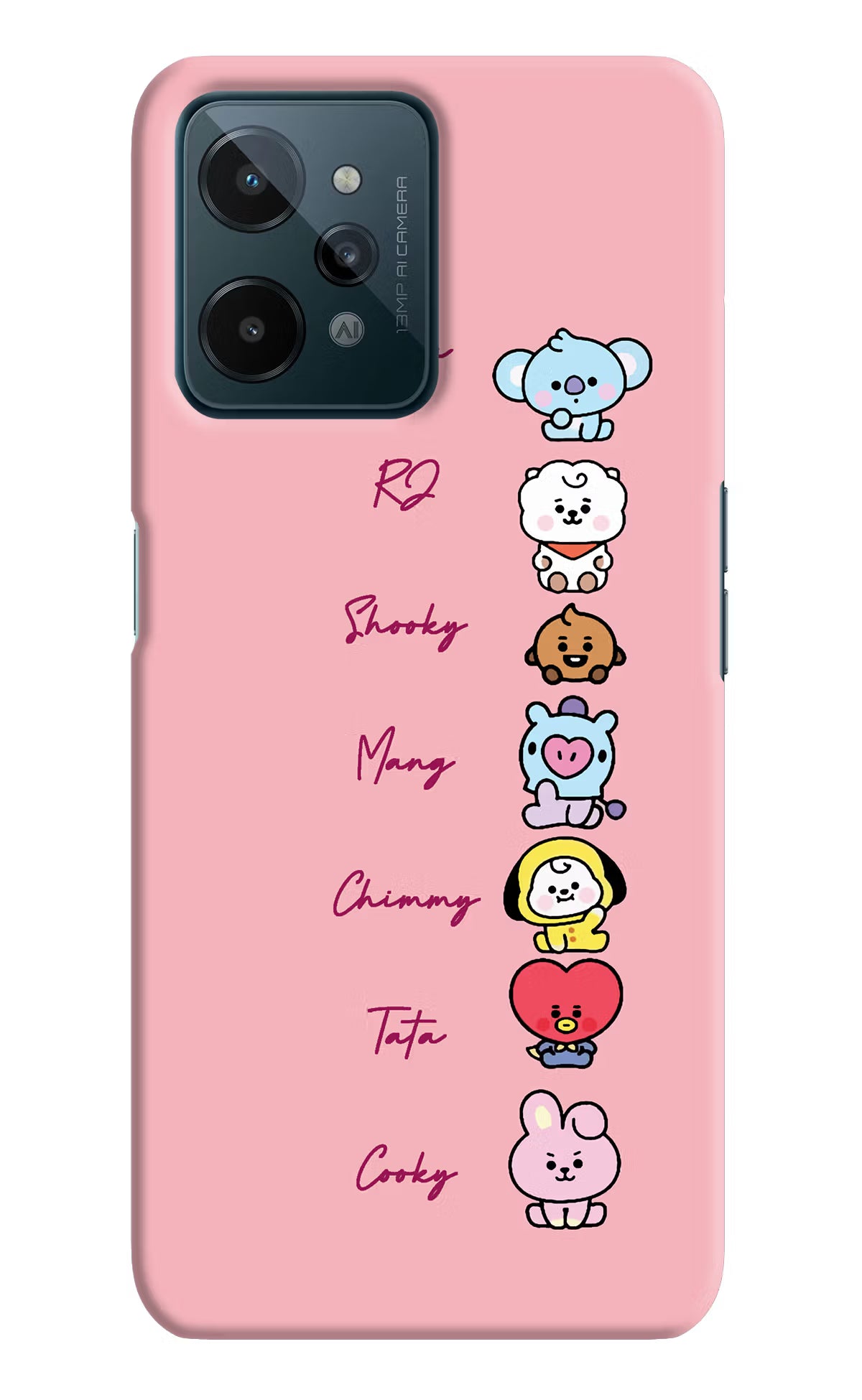 BTS names Realme C31 Hard Case Back Cover by Casekaro