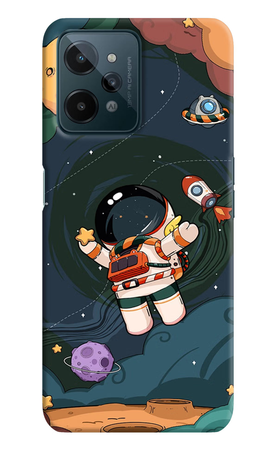 Cartoon Astronaut Realme C31 Back Cover, Hard case