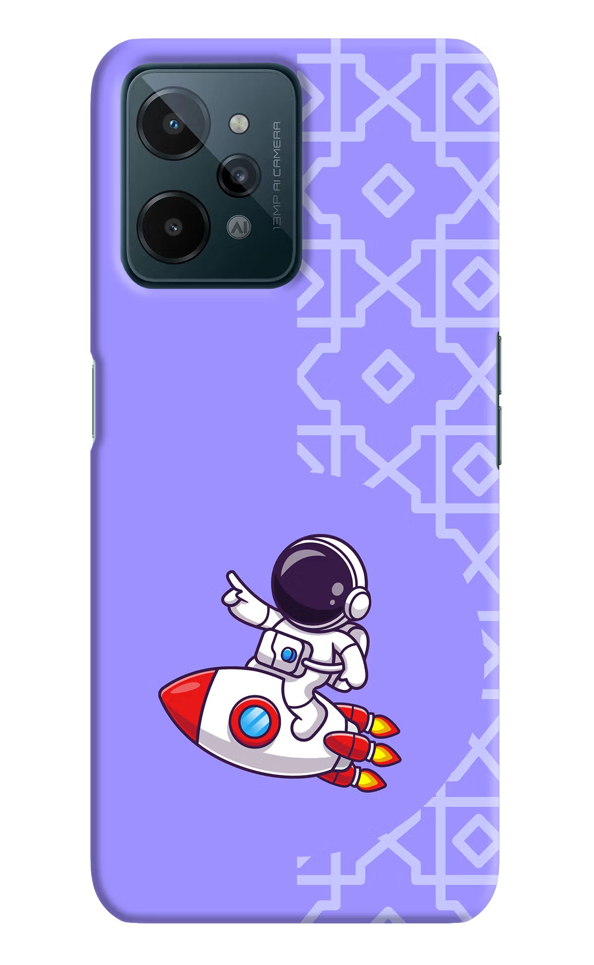 Cute Astronaut Realme C31 Hard Case Back Cover by Casekaro