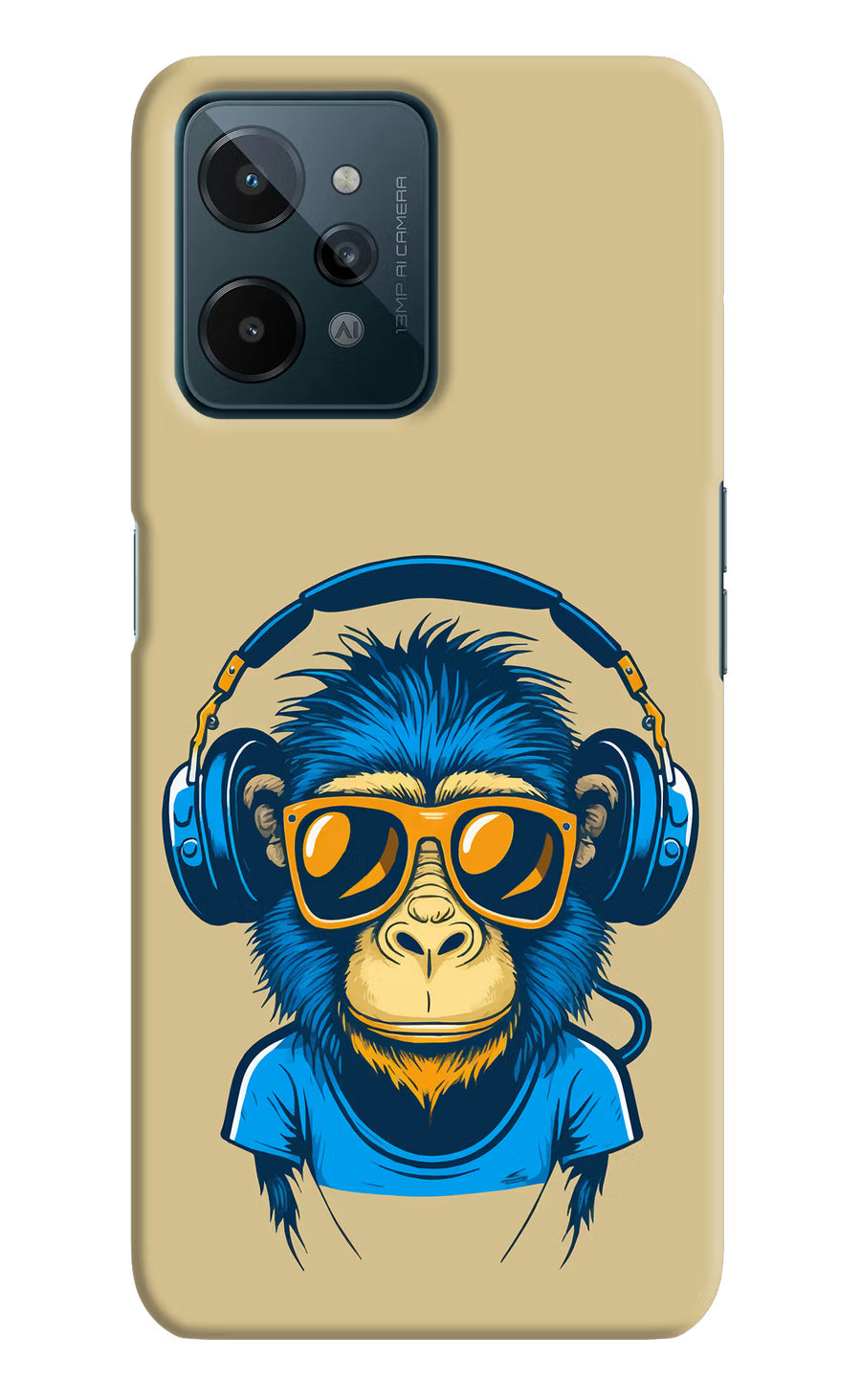 Monkey Headphone Realme C31 Back Cover, Hard case