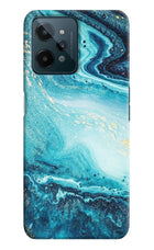 Blue Glitter Marble Realme C31 Hard Case Back Cover by Casekaro