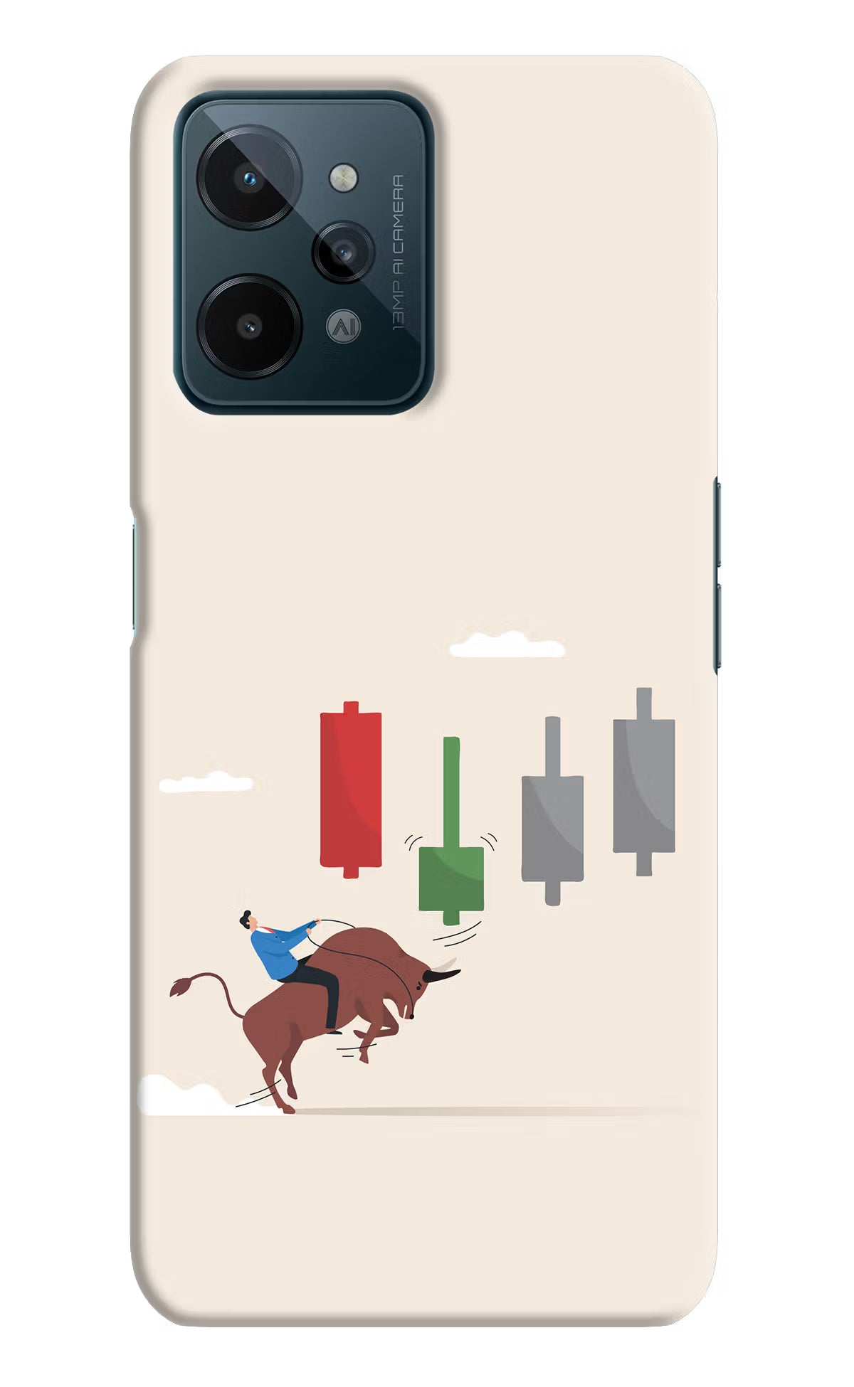 Bull Trading Momentum Realme C31 Hard Case Back Cover by Casekaro