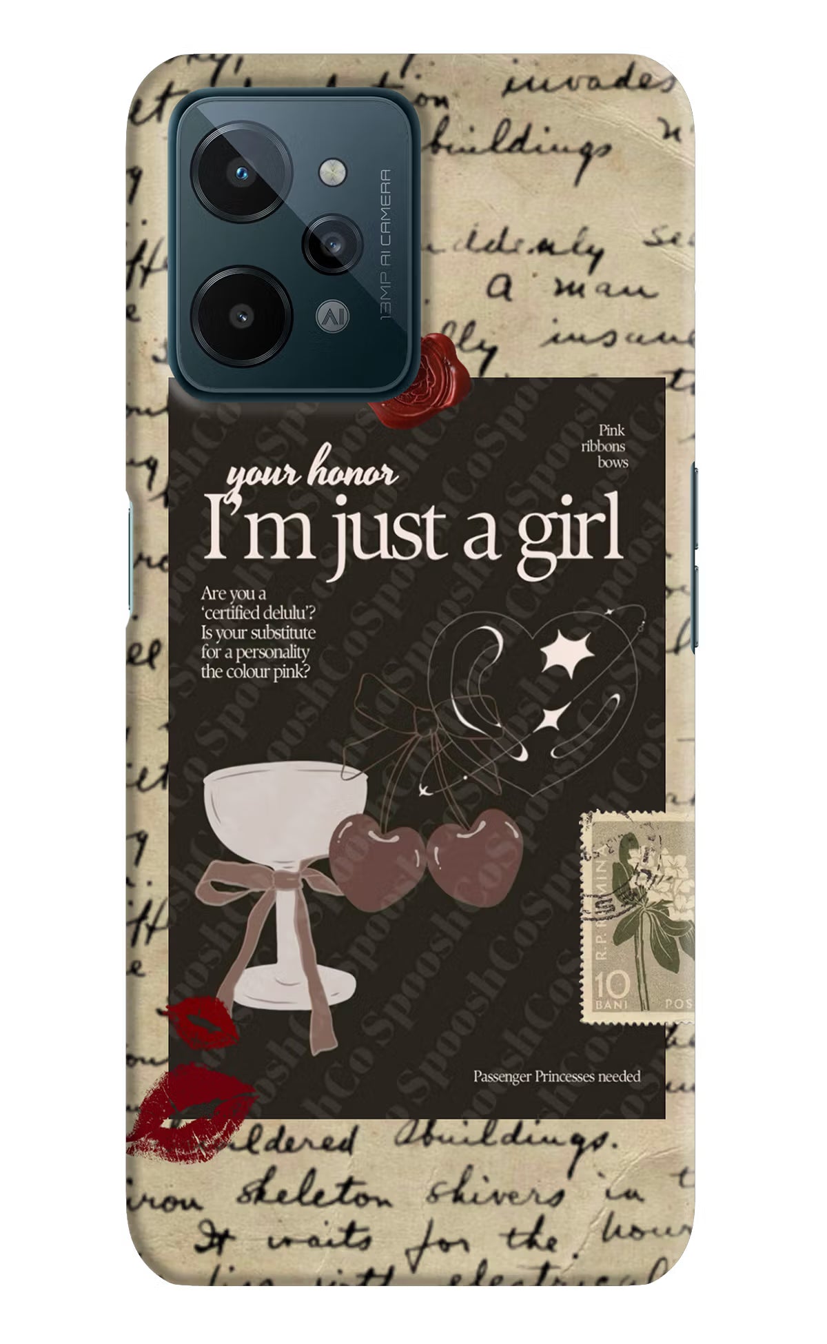 I am just a girl Realme C31 Hard Case Back Cover by Casekaro