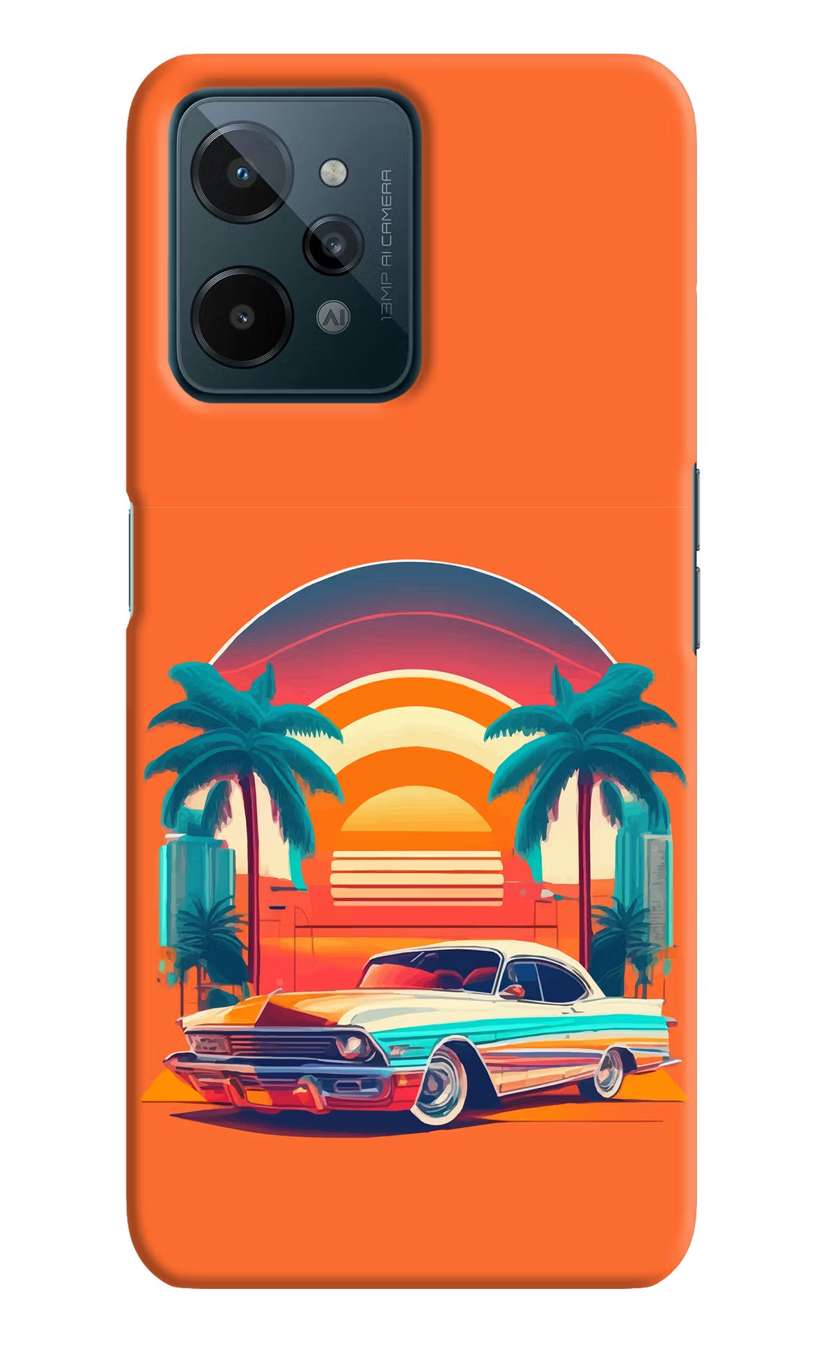 Palm Drive 80s Realme C31 Hard Case Back Cover by Casekaro